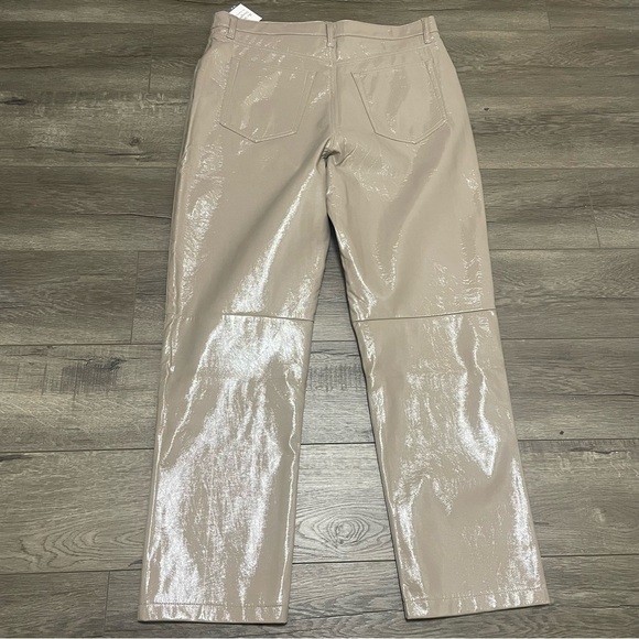 Abercrombie and Fitch 90s Straight Ultra High Rise Faux Leather Pant Sz 33 NWT - Picture 10 of 10
